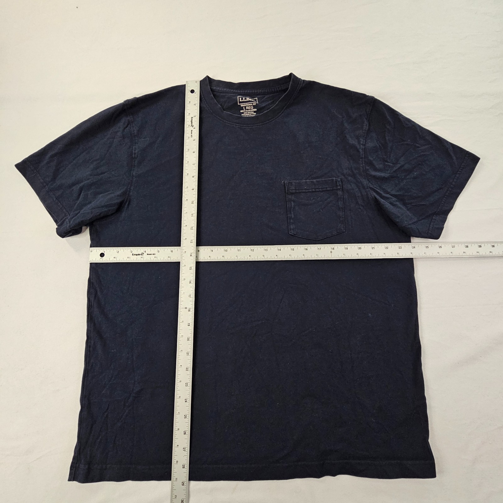 L.L. Bean Blue Short Sleeve Traditional Fit Cotton T-Shirt Men's L gallery