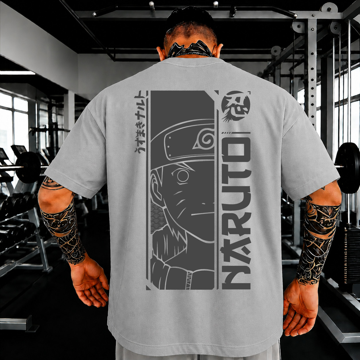 Oversized Graphic T-Shirt Men Streetwear Japanese Anime Printed Cotton Tee Top gallery