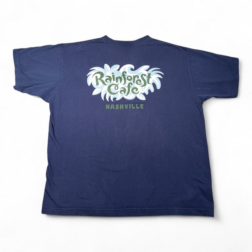 Vintage Rainforest Cafe Shirt Adult EXTRA LARGE Blue Cotton Nashville USA 90s gallery