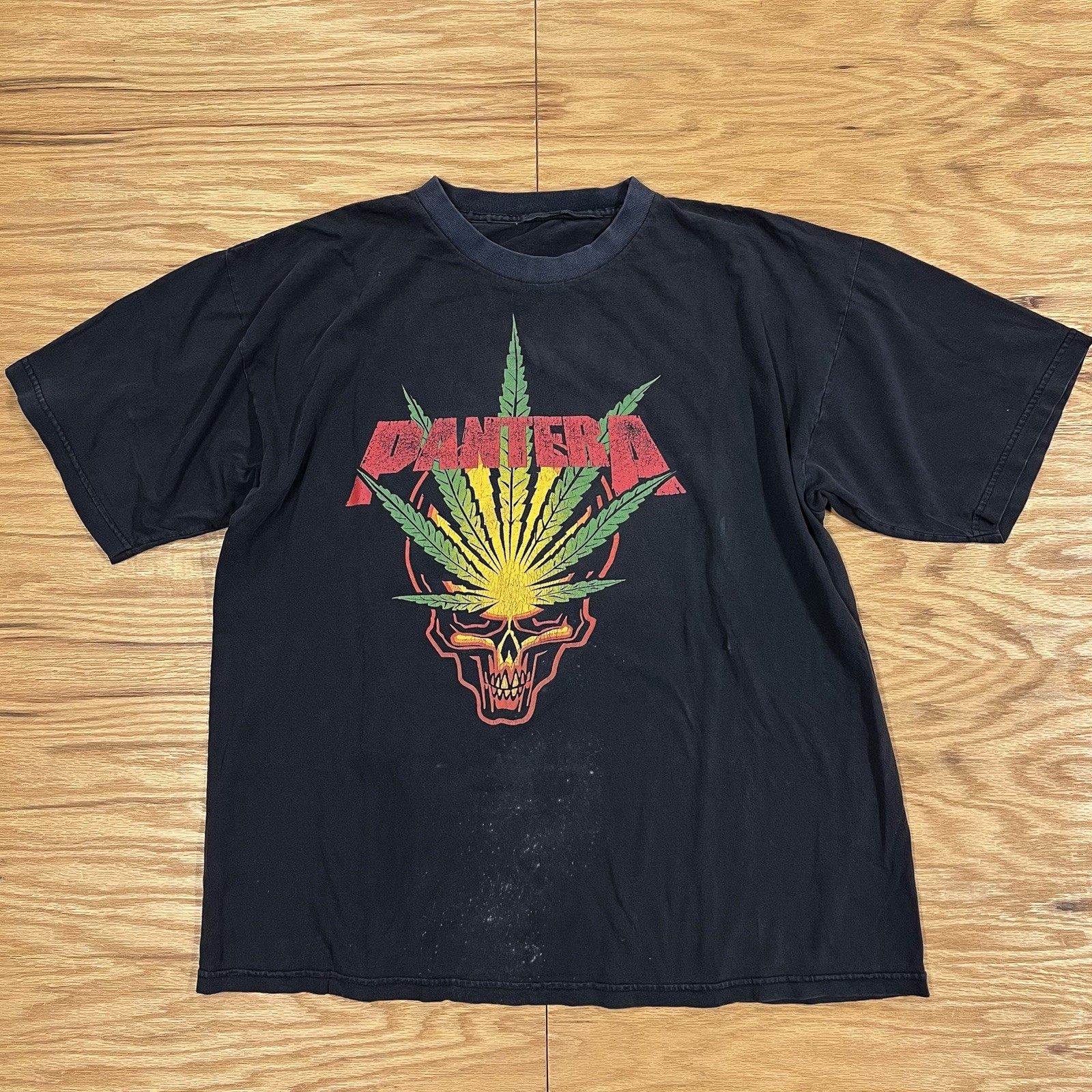 Vintage Pantera Shirt XL 1997 Weed Leaf Thrashed Faded 101 Proof Band AJ Soprano gallery