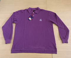 Evisu Custom Made Men’s Size XL Long Sleeve Embroidered Buddha Polo Shirt NEW