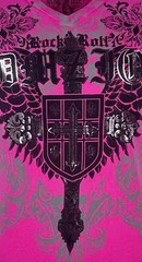 Raw State by Affliction Men’s T-Shirt Harlow Biker Cross Y2K S-5XL