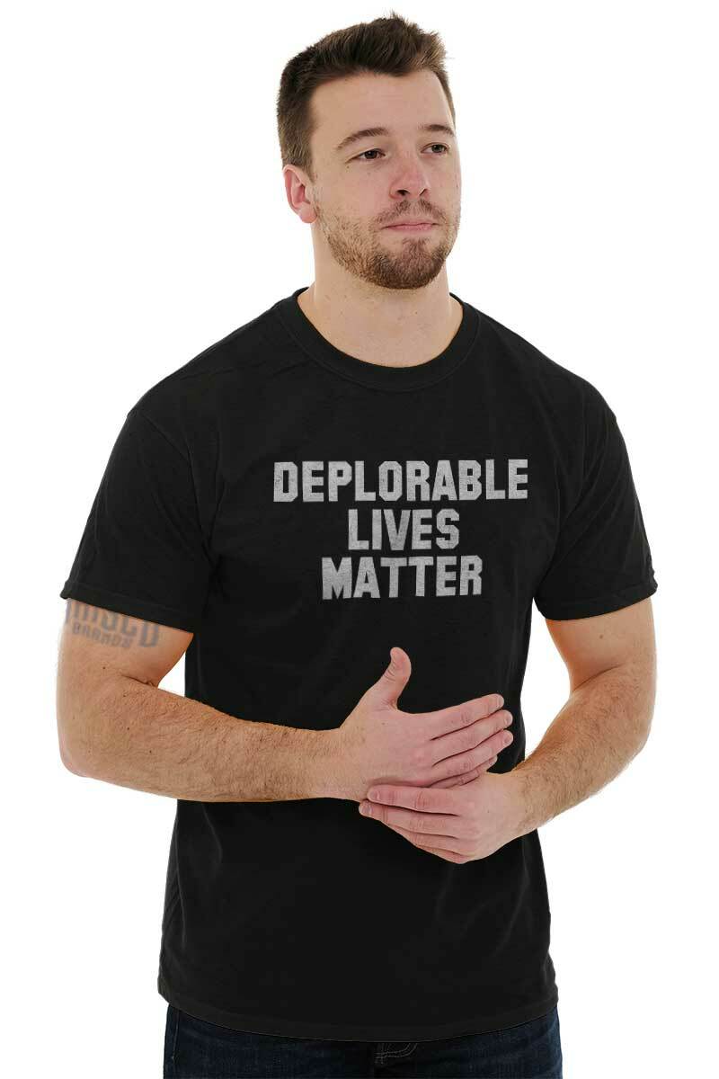 Deplorable Lives Matter Pro-Trump Republican Womens or Mens Crewneck T Shirt Tee gallery