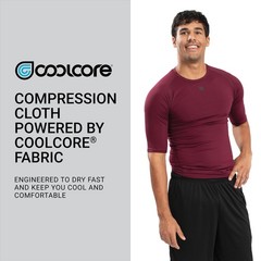 Men’s Standard Half Sleeve Compression Tee, White, Medium
