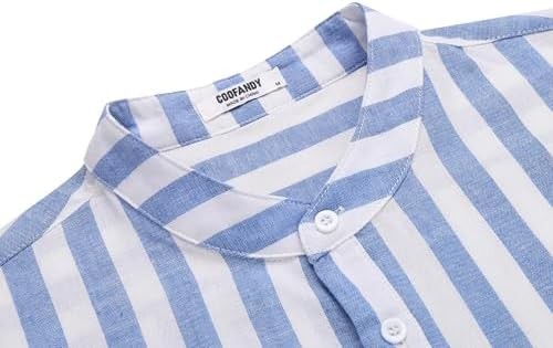 Coofandy T Shirt Casual Striped Mens Henley TShirt Long Sleeve Hippie Beach gallery