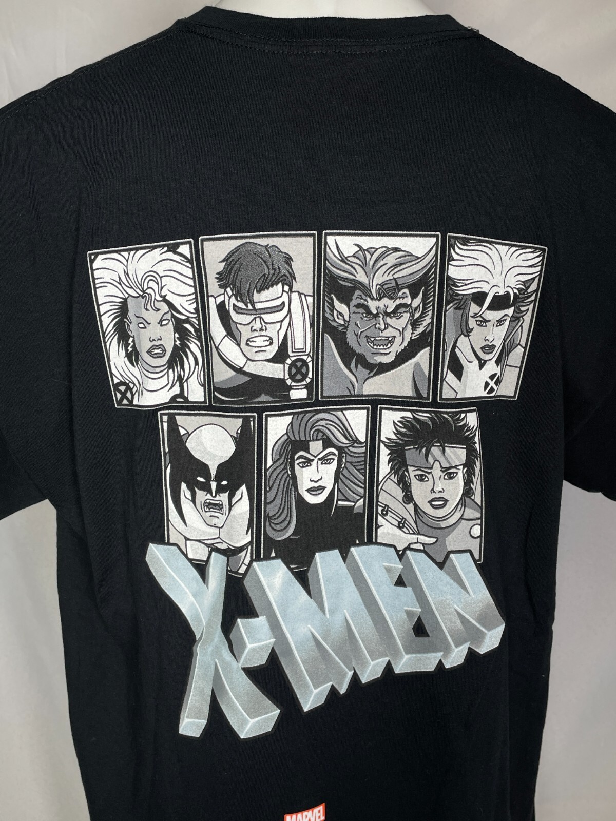 X-Men Cartoon 90's Style Black T-Shirt Wolverine Storm Cyclops Beast Men's XL gallery