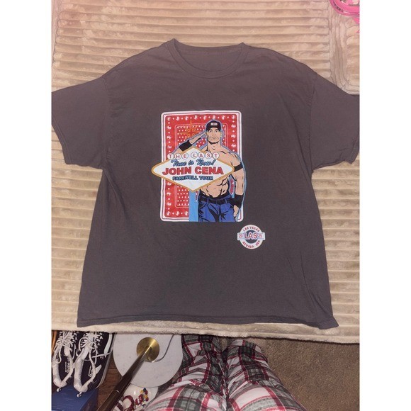 John Cena The Last Dance Farewell Tour Las Vegas Graphic T Shirt Mens Size XL
