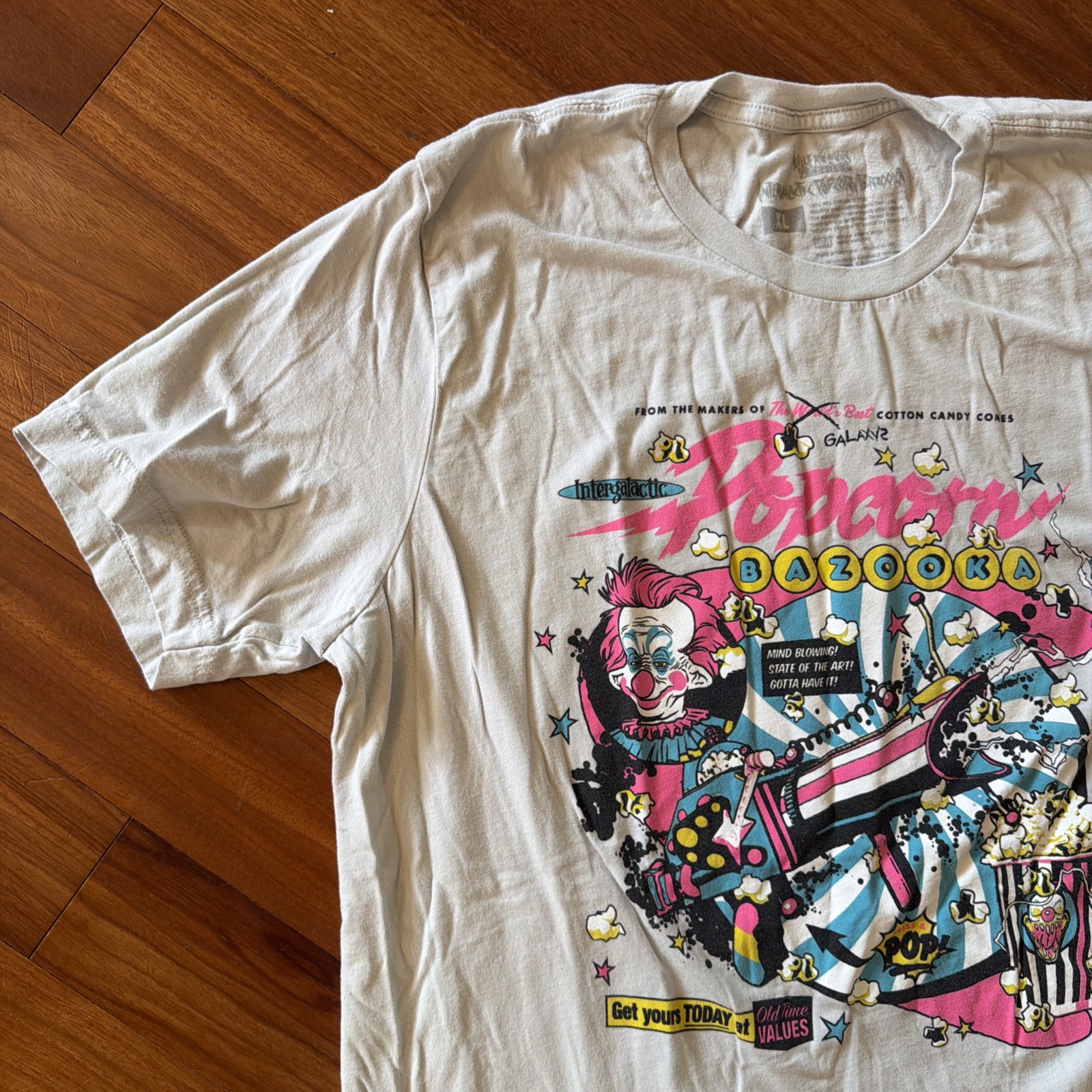 KILLER CLOWNS FROM OUTER SPACE Popcorn Bazooka Fright Rags Shirt XL Horror gallery