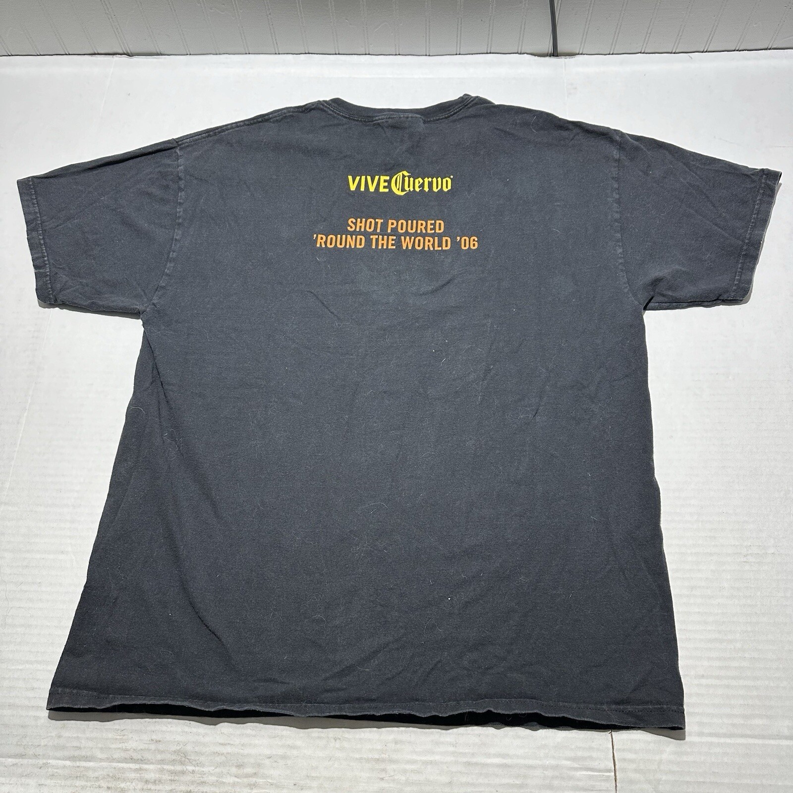 Jose Cuervo Season T-Shirt Men’s XL Black Y2K Shot Poured Around The World Flame gallery
