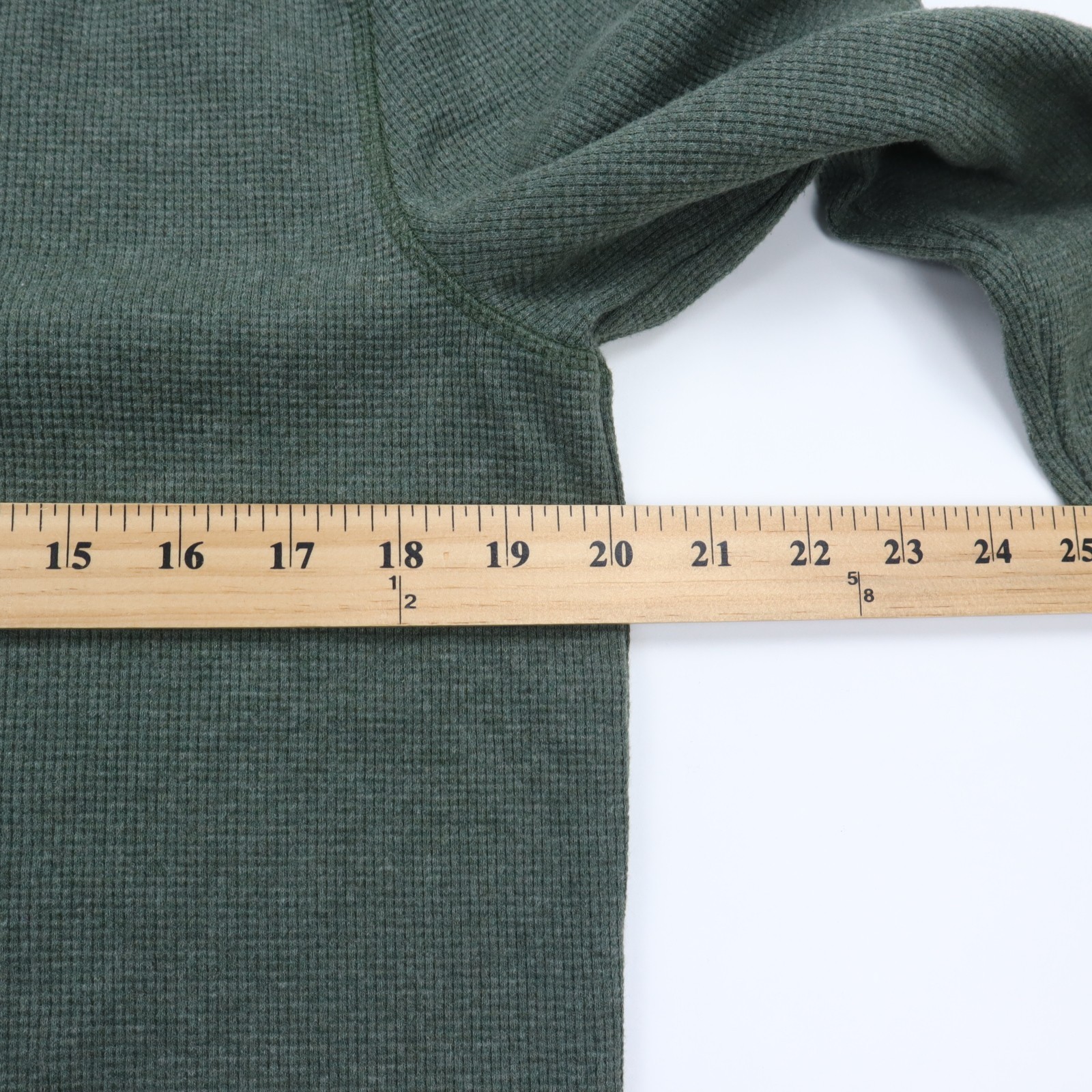 Members Mark Thermal Henley Shirt Mens Medium Green Pullover Dexter gallery
