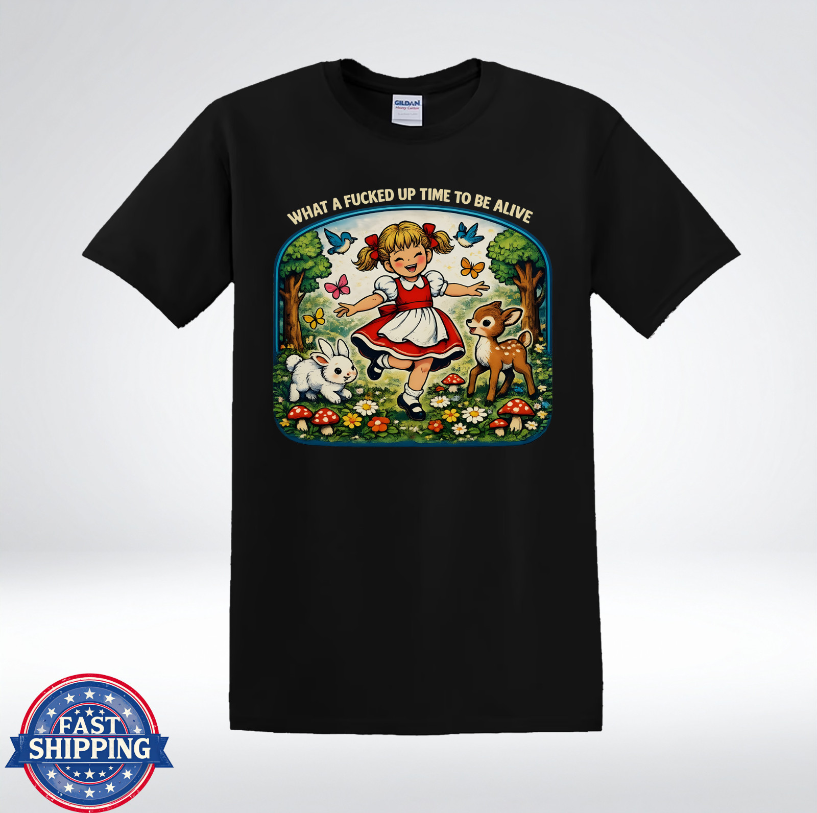 What A F*cked Up Time To Be Alive Funny Vintage T-Shirt gallery
