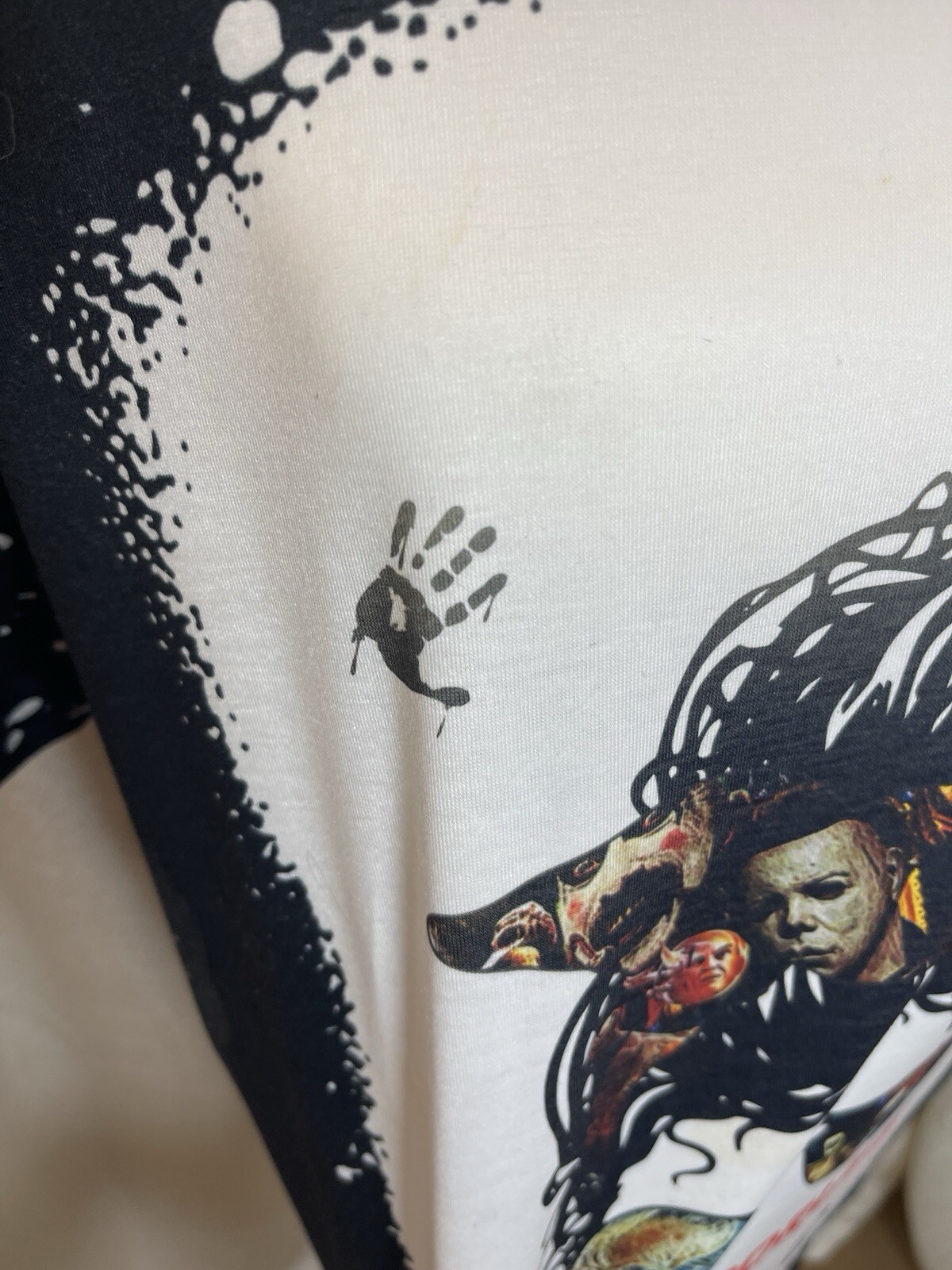 Horror Life Black And White Splash T Shirt Polyester Horror Movie Characters gallery