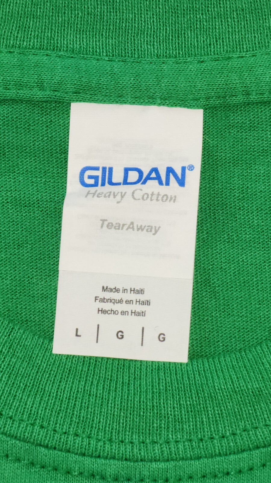 Gildan Adult Green Pre-Shrunk Heavy Cotton Crew Neck T-Shirt Size L gallery