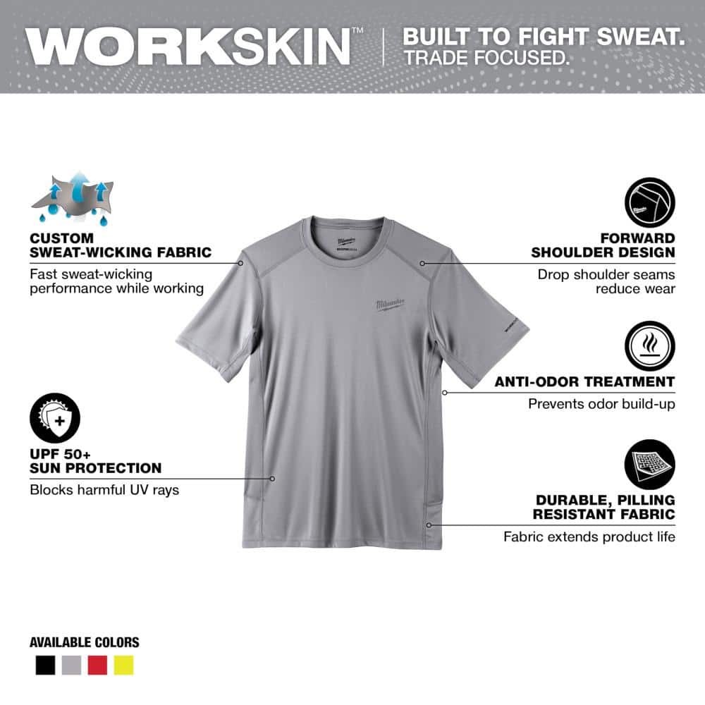Milwaukee Men's Work Skin Gray Medium Weight Performance Short-Sleeve T-Shirt gallery