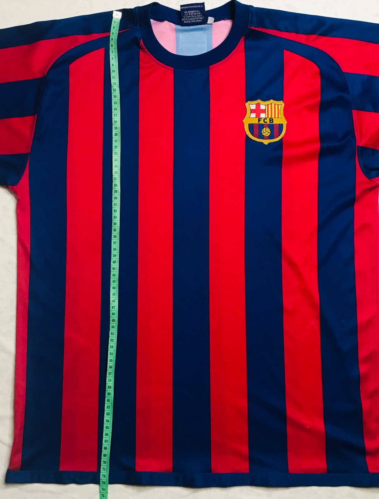 Vintage FC Barcelona Messi #30 Official Product Football Shirt Jersey XL Rare Y2 gallery