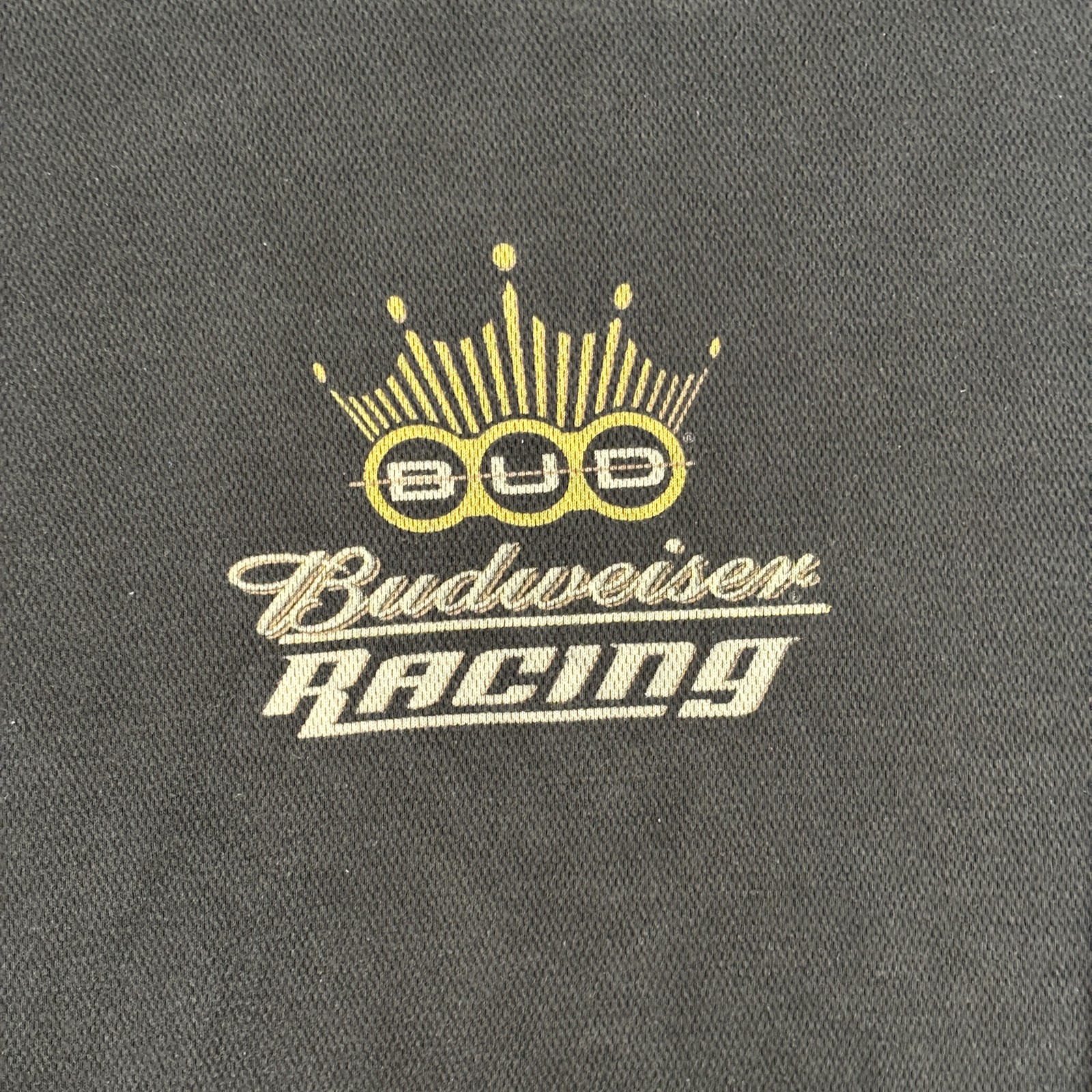 Bud Racing Long Sleeve Shirt Men's S Black Thermal Budweiser 100% Cotton gallery