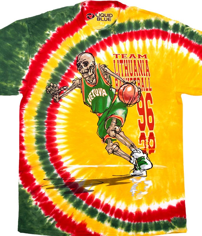 Lithuania Drivin’ Tie-Dye T-Shirt Liquid Blue