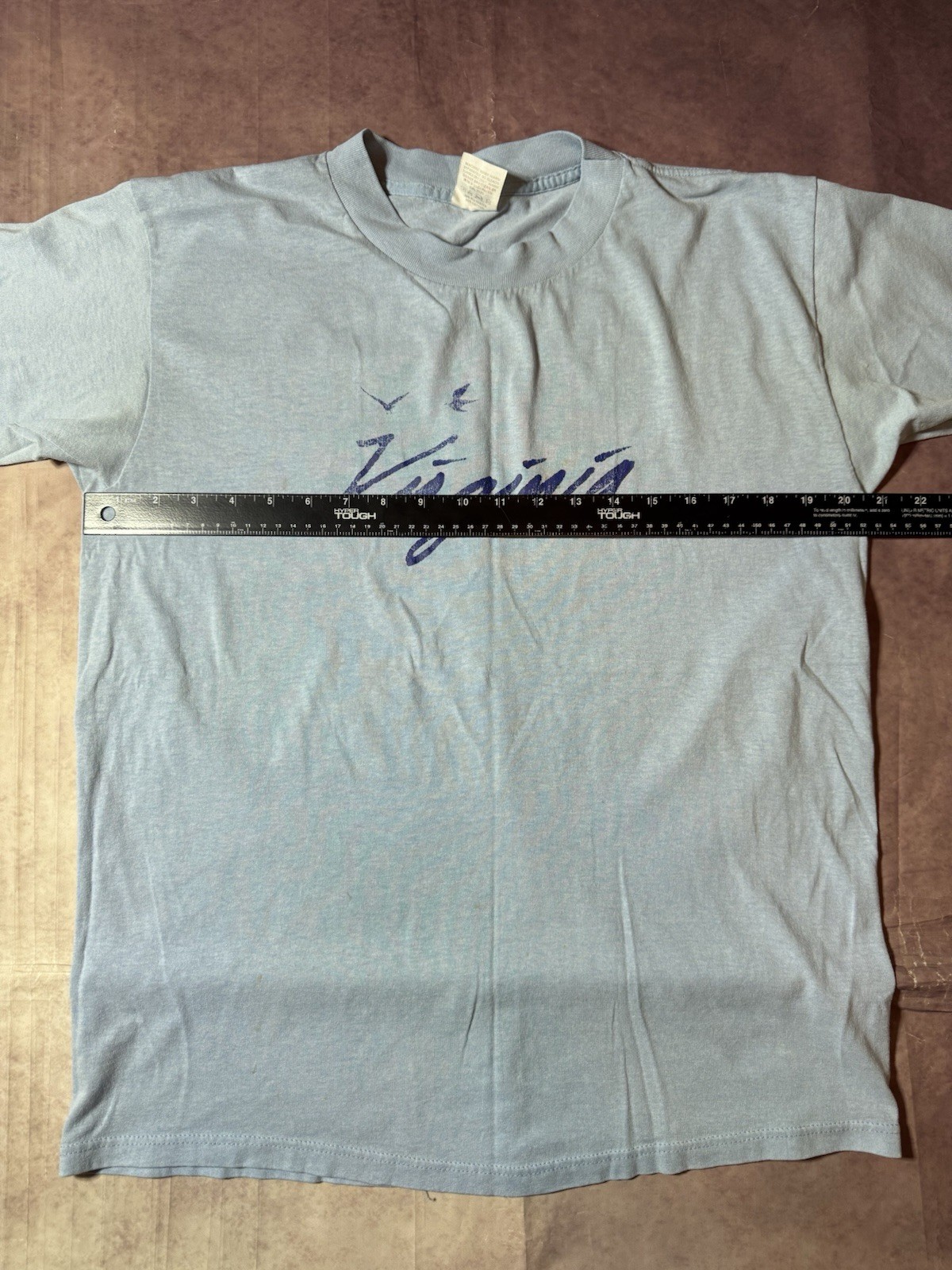 Vintage Miller Brand Virginia T Shirt Sz XL 90s Paper Thin Made In USA Tee Blue gallery