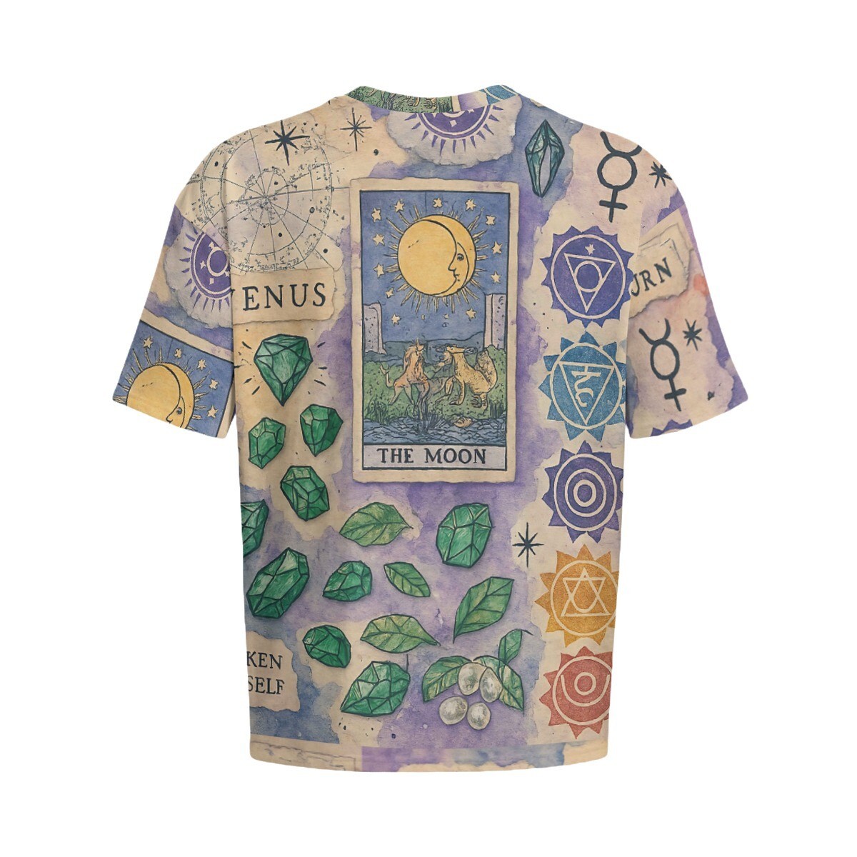 Tarot Card Mystical Oversized 100% Cotton Tee Shirt T-Shirt Occult Magic Spell gallery