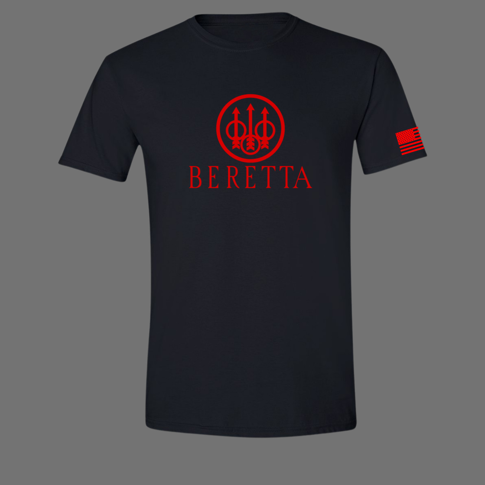 BERETTA Firearms Soft Style Gun T-Shirt. FREE Decal. FREE Optional Sleeve Flag gallery