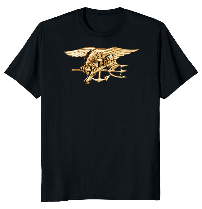 NEW LIMITED Navy SEALs Logo Army Novelty Heavy Cotton Tee