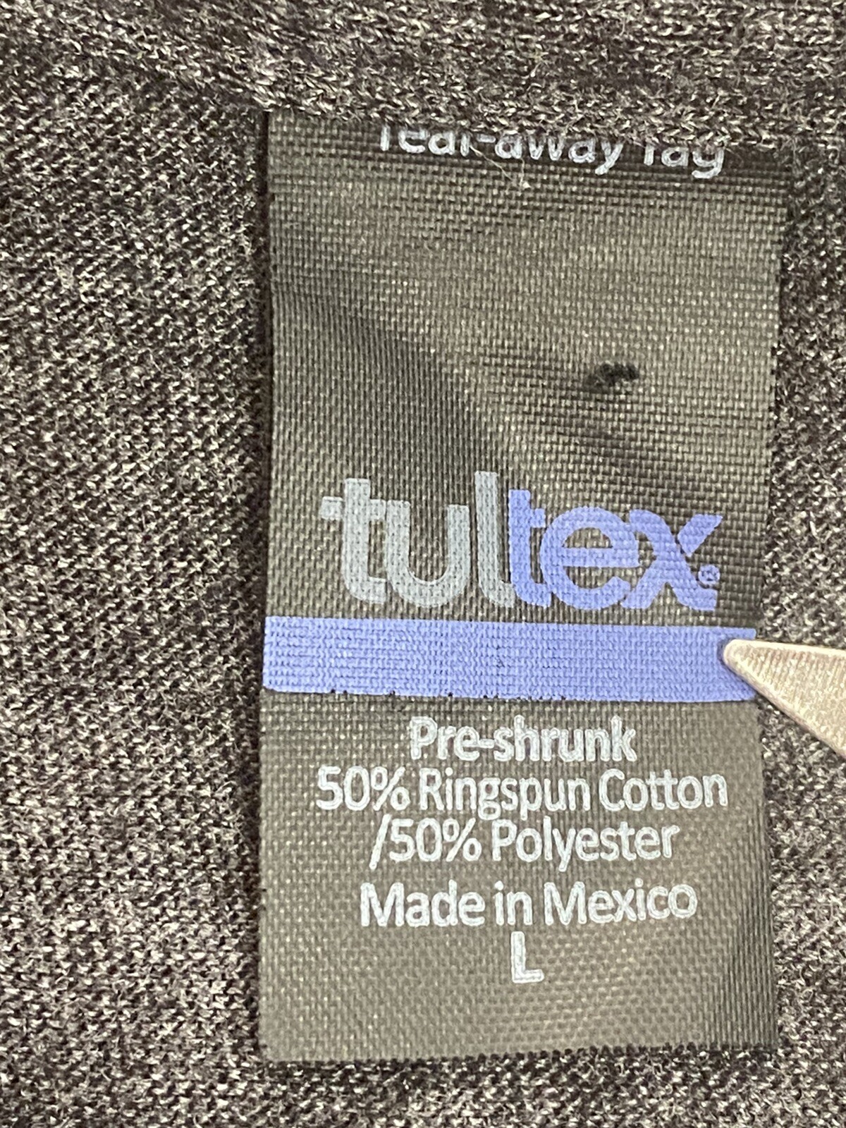Tultex Pre Shrunk Shirt Cotton Poly Gray Size Large Printed gallery