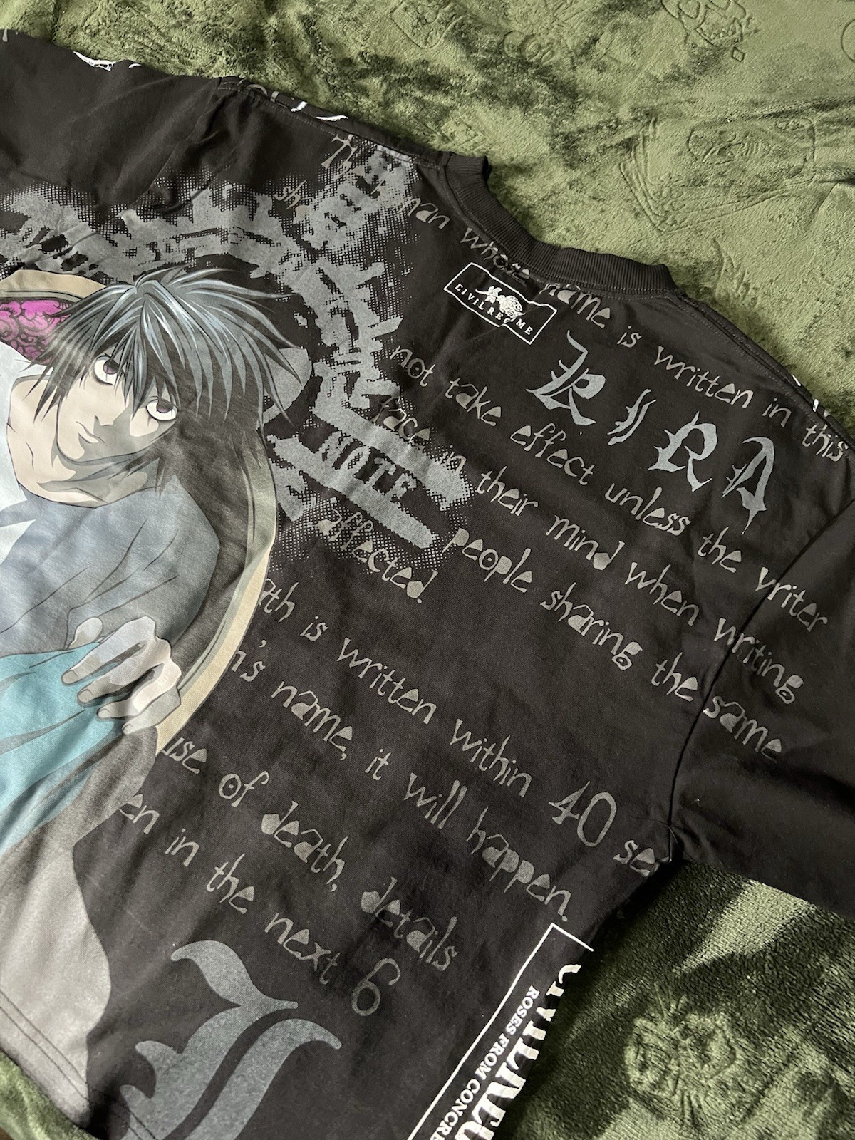 Civil Regime x Death Note - Ls Fatal Stare Dungeon Tee In Black - Size L gallery