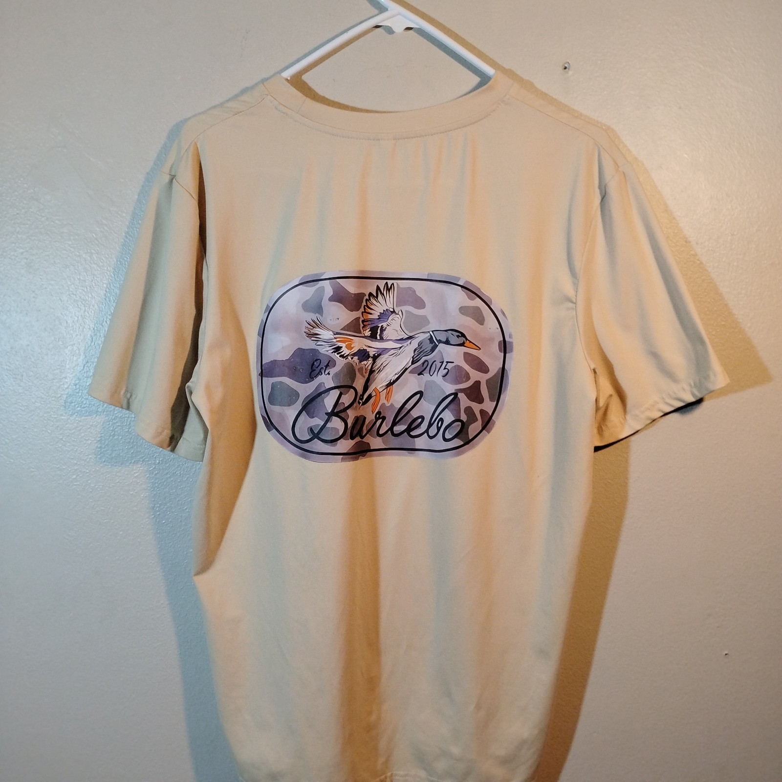 Burlebo Ducks Flying In Tee Men, Small, Olive Color, Short Sleeve, Chest Pocket gallery