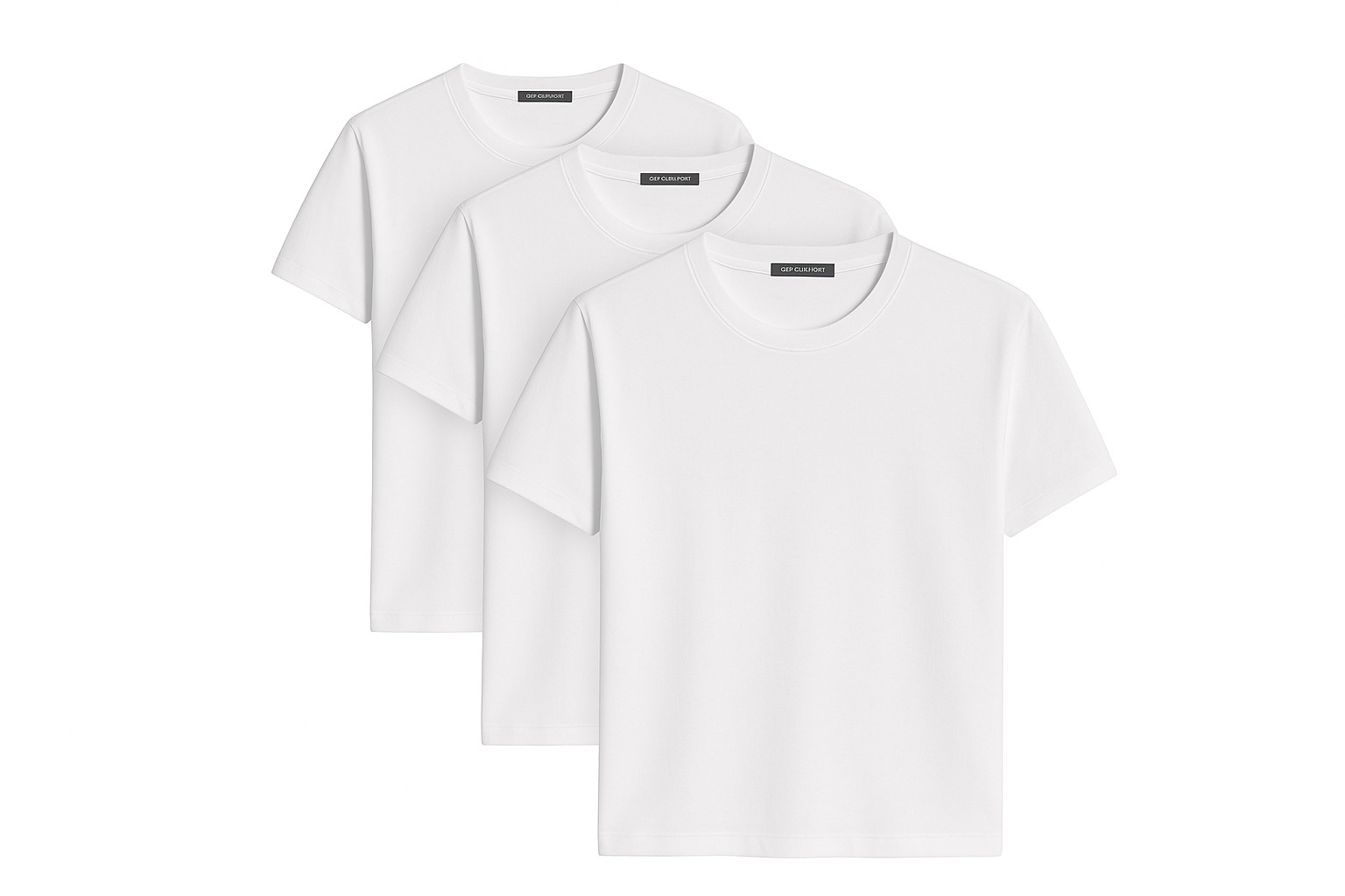 Mens Crew neck 3 Pack Solid 100% Cotton Double Neck Ribbed S-5XL gallery