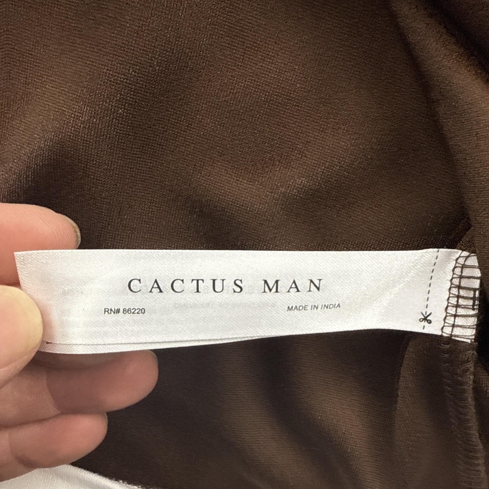 Cactus Man Ricky Singh Brown Ribbed Long Sleeve Shirt M gallery