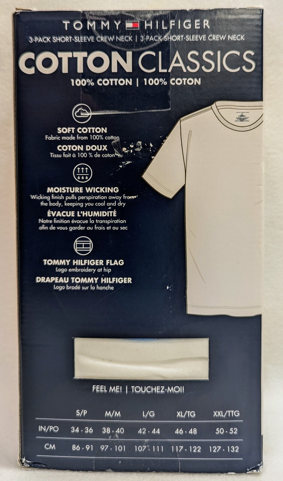 Tommy Hilfiger Men's Classic Crew Neck Tee T-Shirts 3-Pack MED Blue Gray White M gallery