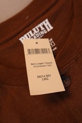NEW Duluth Trading Co Longtail T Relaxed Long Sleeve Henley T Shirt Brown Size L