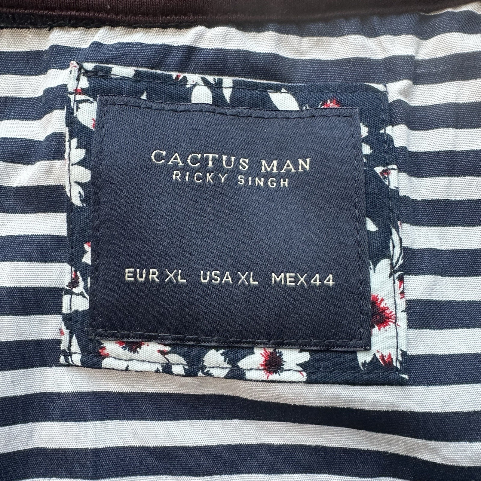 Cactus Man Ricky Singh XL Long Sleeve Tee Colorblock Striped Cotton Blend gallery