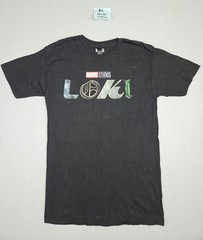 Marvel Studios Loki T-Shirt Men’s Medium Black Graphic Logo Crew Neck Tee MCU