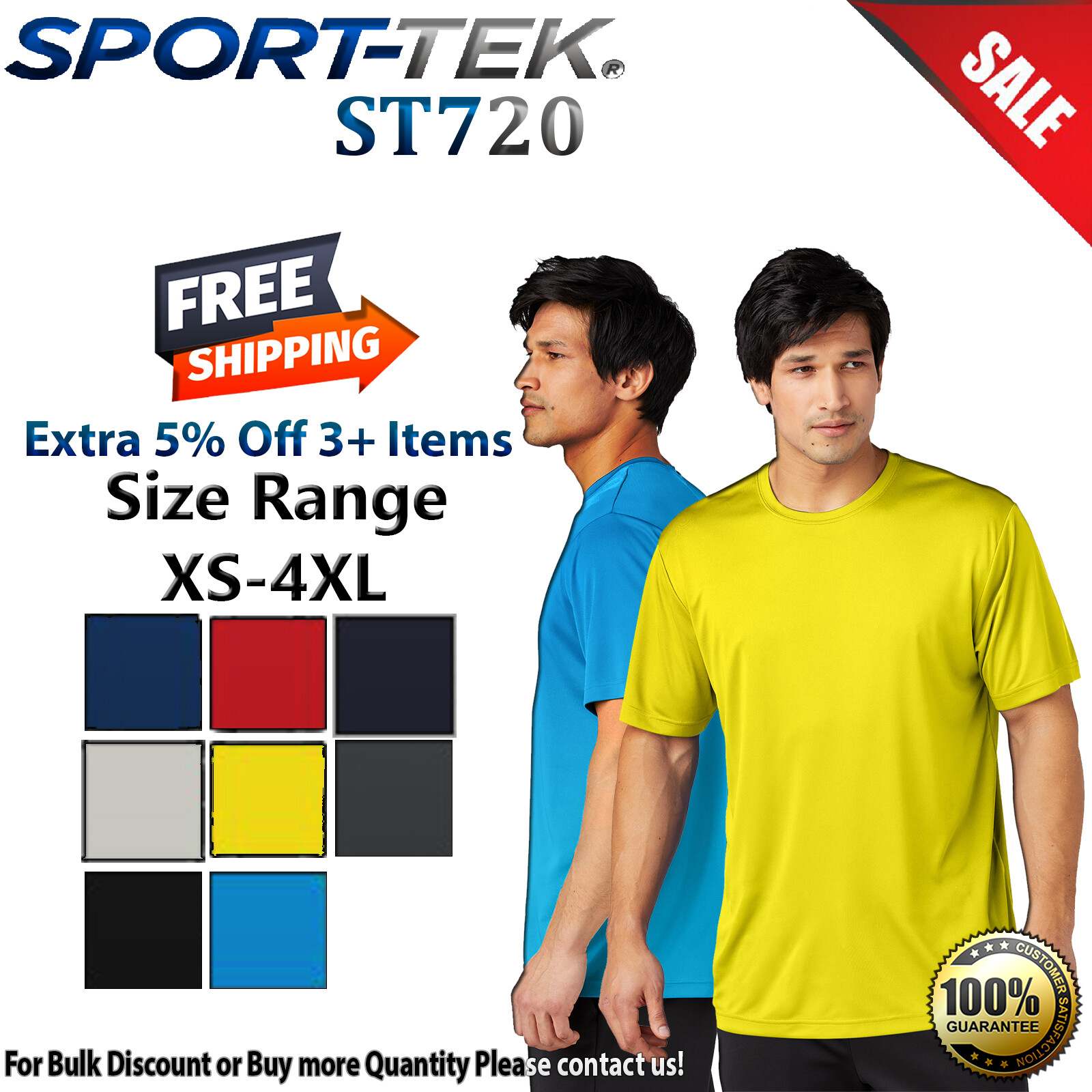 Sport-Tek ST720 Mens Short Sleeve Dri-Fit Workout Running Performance T-Shirt gallery