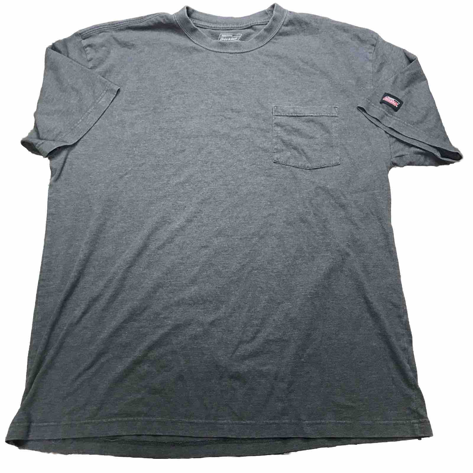 Dickies Gray Short Sleeve Mens XL Pullover Performance Work Shirt Pocket Cot Pol gallery