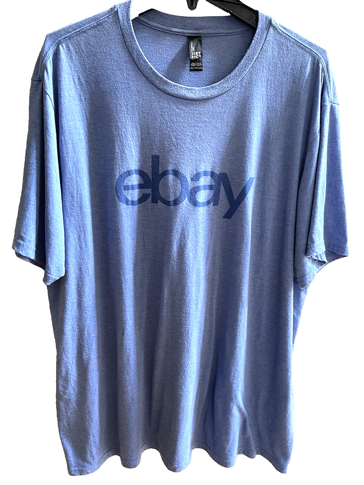 Ebay Logo Graphic T-Shirt Men Large Blue Short Sleeve Tri Blend District
