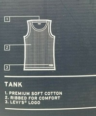 Levi’s 4 Pack Tank Tops L White Premium Cotton, Tag-Free Levis SHIPS FREE!