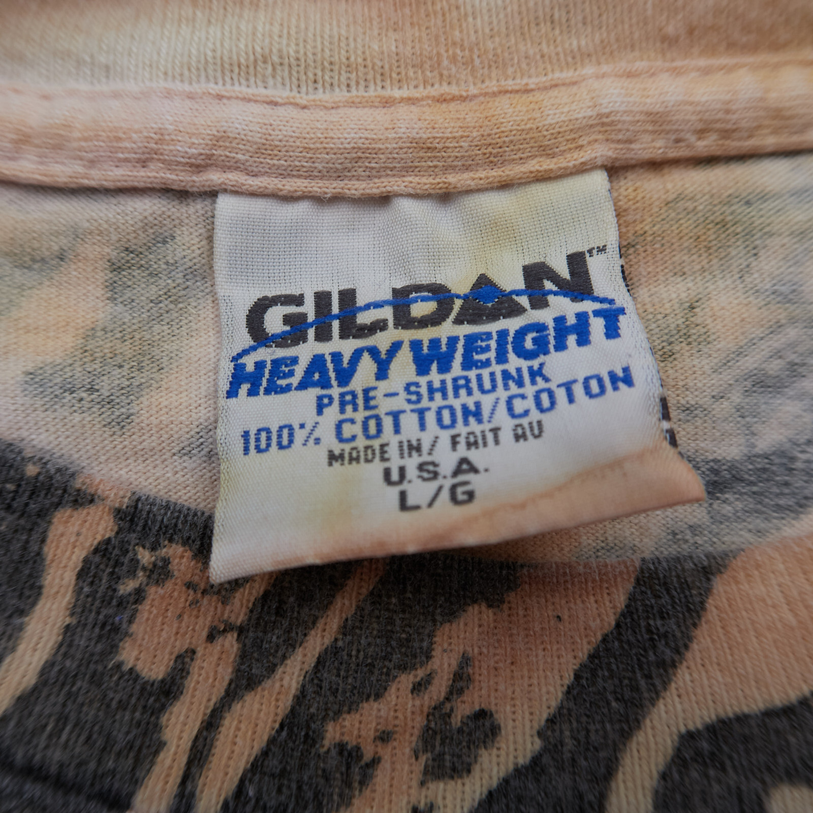 Vintage All Over Print Lion Tie Dye Made In USA Size Large gallery