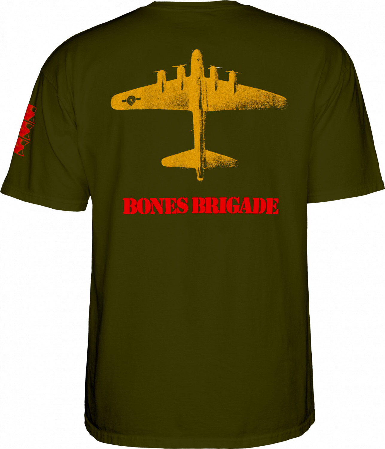 Powell Peralta BONES BRIGADE BOMBER Skateboard T Shirt MILITARY GREEN gallery