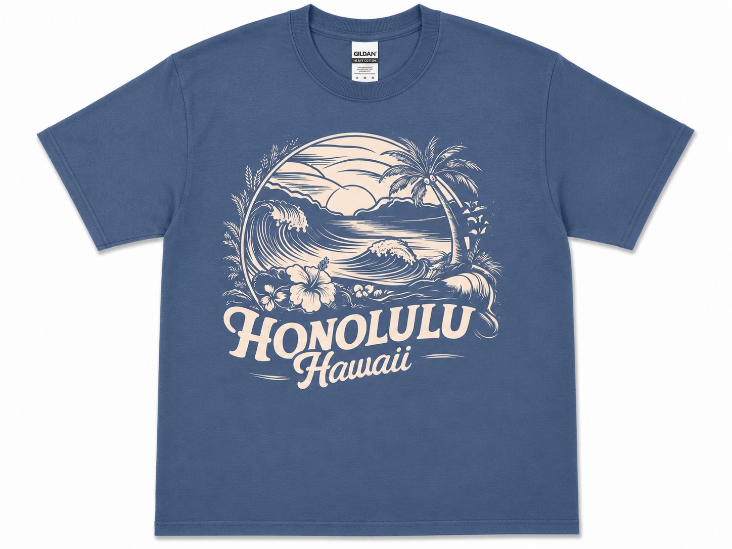 Vintage Honolulu Aloha Trendy Summer Gifts Surf Graphic Cotton Unisex Tee gallery