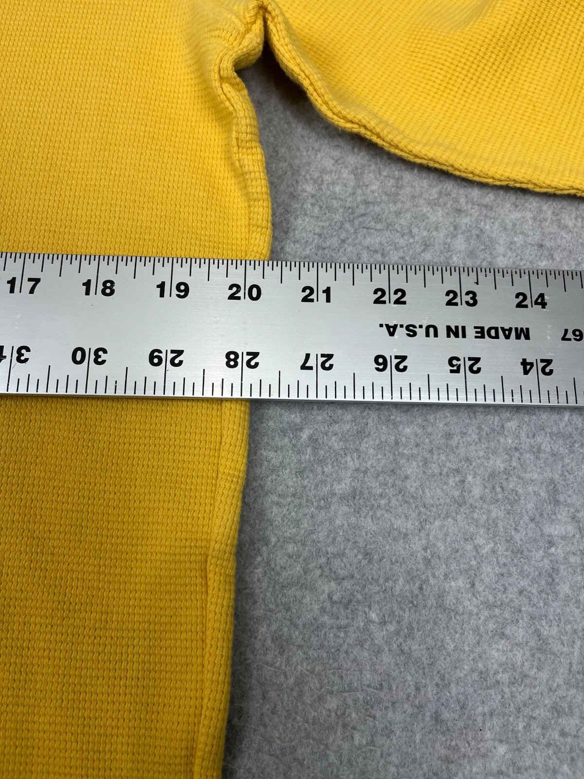 Polo Ralph Lauren Shirt Mens XL Yellow Waffle Knit Long Sleeve Crew Neck gallery