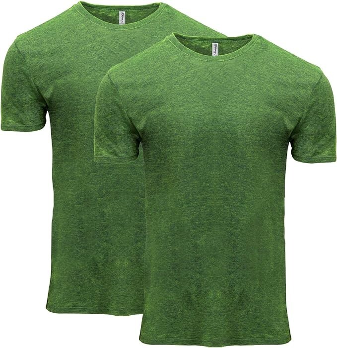 Marky G Apparel Men’s Cross Dye Short-Sleeve T-Shirt (2 Pack), Emerald, Large