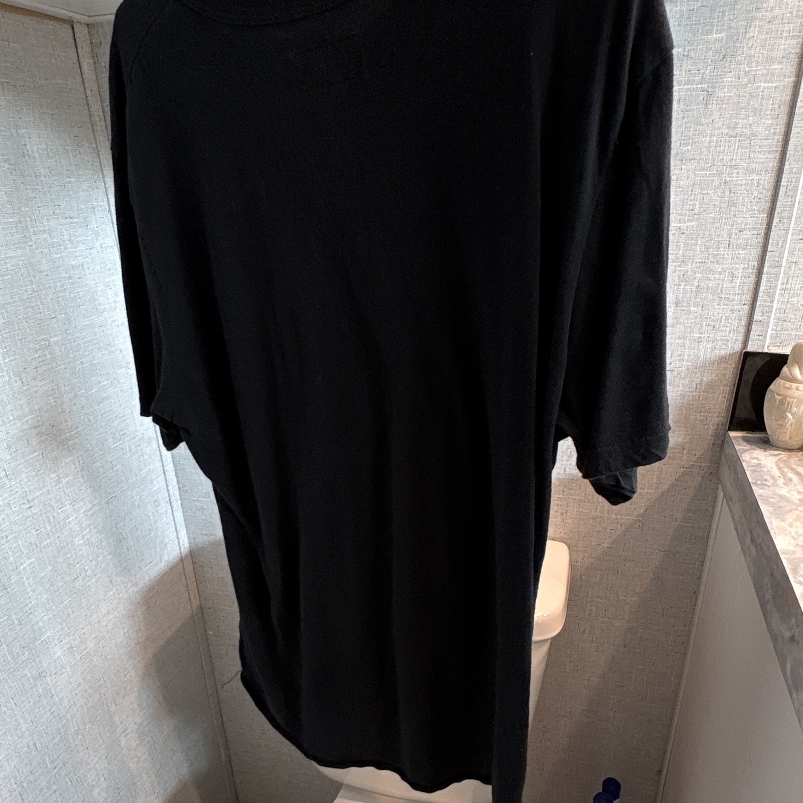 Brixton Men's XL Black Solid Henley Short Sleeve T-Shirt Button Logo Graphic gallery
