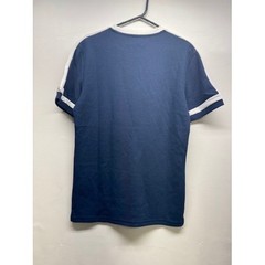 Tailored Athlete Textured Colour Blocked T-Shirt Mens S Blue White Ribbed Trim
