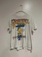 90s Grateful Dead Bart Simpson Classic Style White Unisex Shirt Vtg KH17121