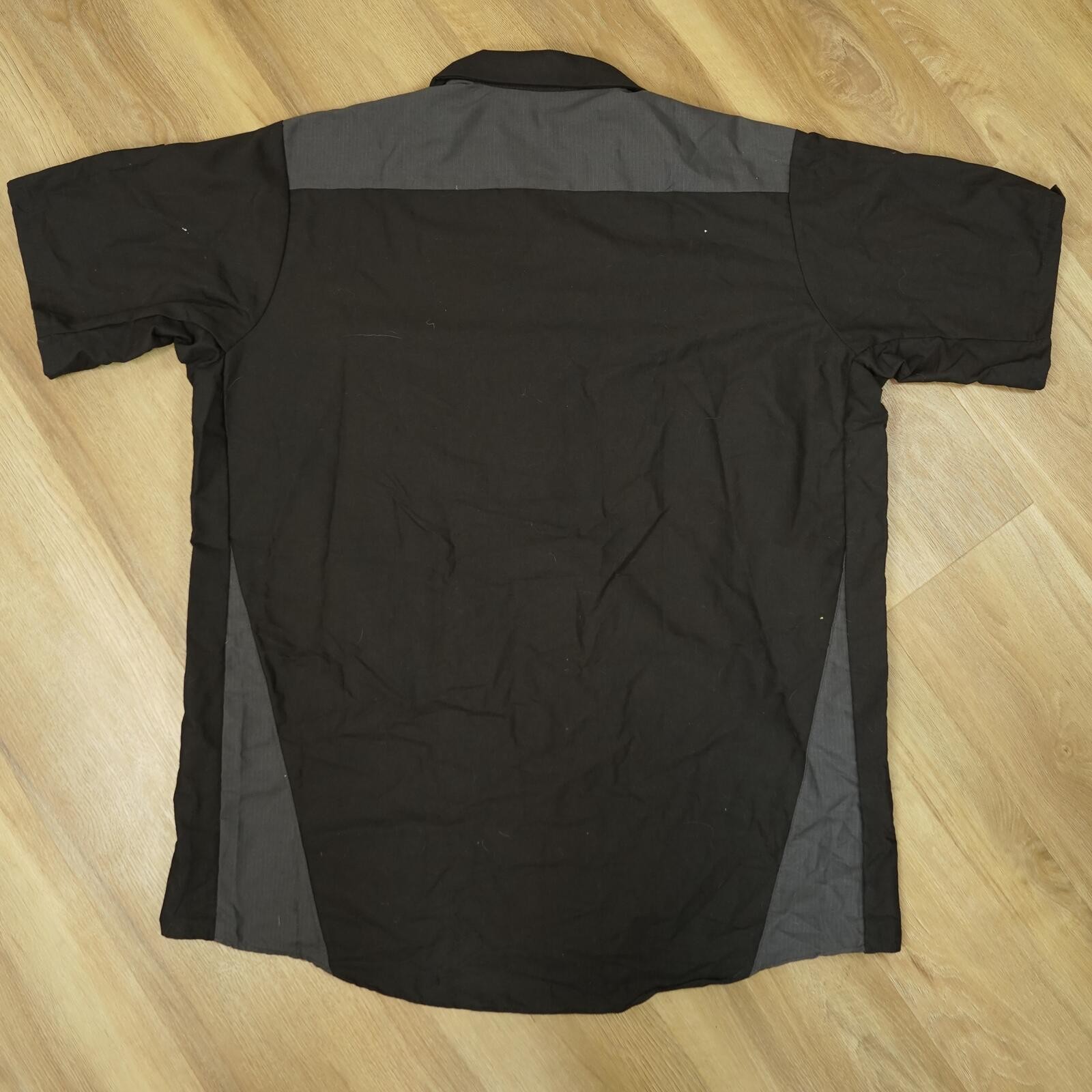 NWT Red Kap Black and Gray Work Shirt Work Name Patch - Utility workwear gallery