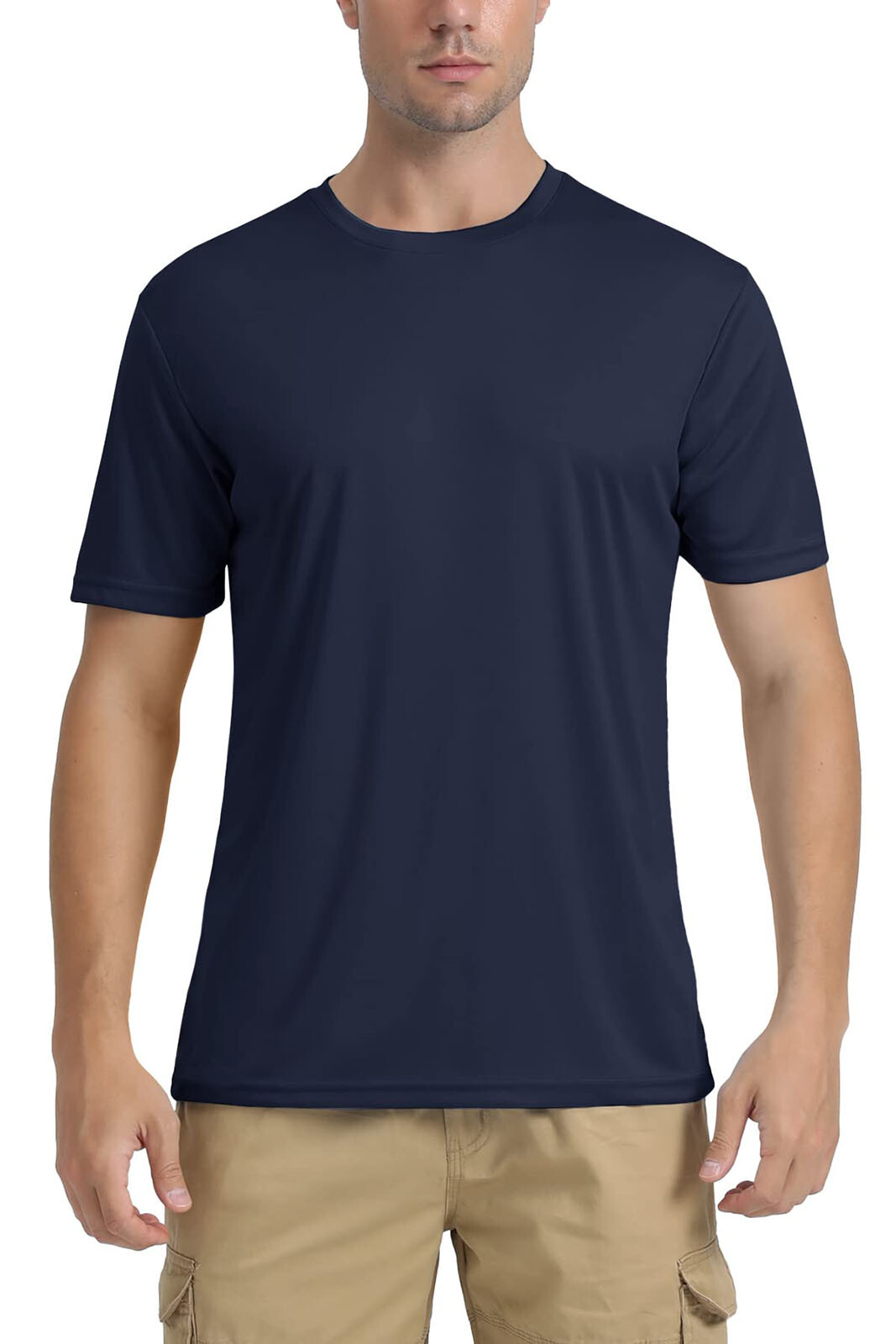 Men's UPF 50+ Short Sleeve T-Shirt Summer Quick Dry Athletic Sports Running Tops gallery