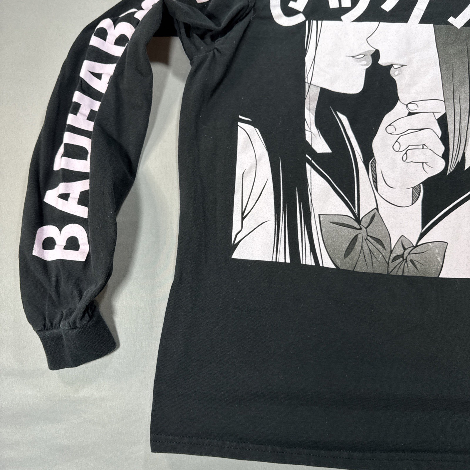 Bad Habits Spencers Long Sleeve T-Shirt Medium Black Graphic Alt Streetwear gallery