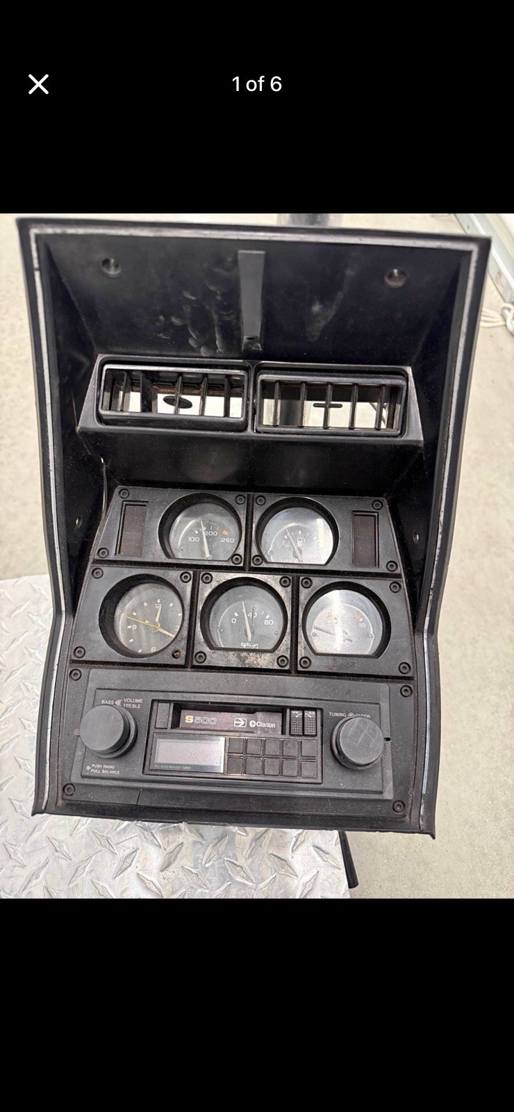 78-82 CHEVROLET CORVETTE C3 CENTER DASH GAUGE CLUSTER WITH BEZEL USED
